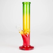 10" Rasta Straight Tube Water Pipe with Ice Catcher