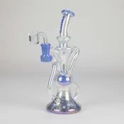 Trippy Glass Recycler with Banger - Blue