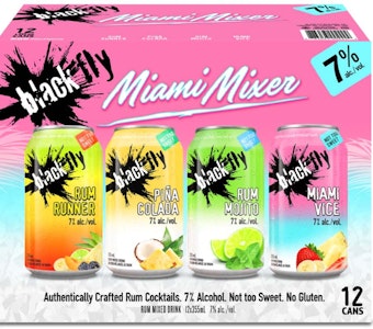 SLGA - 12C Black Fly Rum Miami Mixer 12x355ml