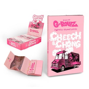 Smoke Aresenal  - G-Rollz Cheech & Chong 'Tour Bus' Pink 11/4 Rolling Papers + Tips & Tray