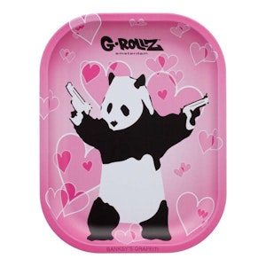 Smoke Aresenal  - G-Rollz Bansky's Graffiti Panda Gunnin Metal Rolling Tray - Small