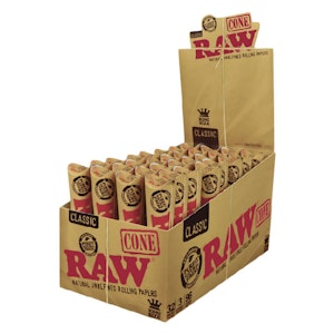 West Coast Gifts - Raw Classic Natural Unrefined Pre-rolled Cones King Size 3pk