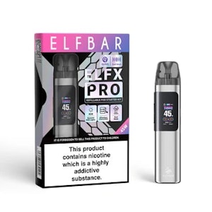 Smoke Aresenal  - Elfx Pro Open Refillable Pod Starter Kit (Silver)