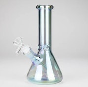 8" Electroplated Beaker Bong - Green