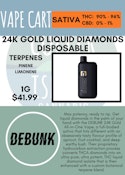 DEBUNK - 24K GOLD LIQUID DIAMONDS ALL-IN-ONE DISPOSABLE VAPE