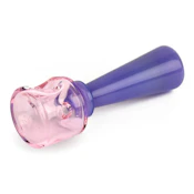 ACC - Red Eye Glass - 4.25" Dapper Hand Pipe Pink