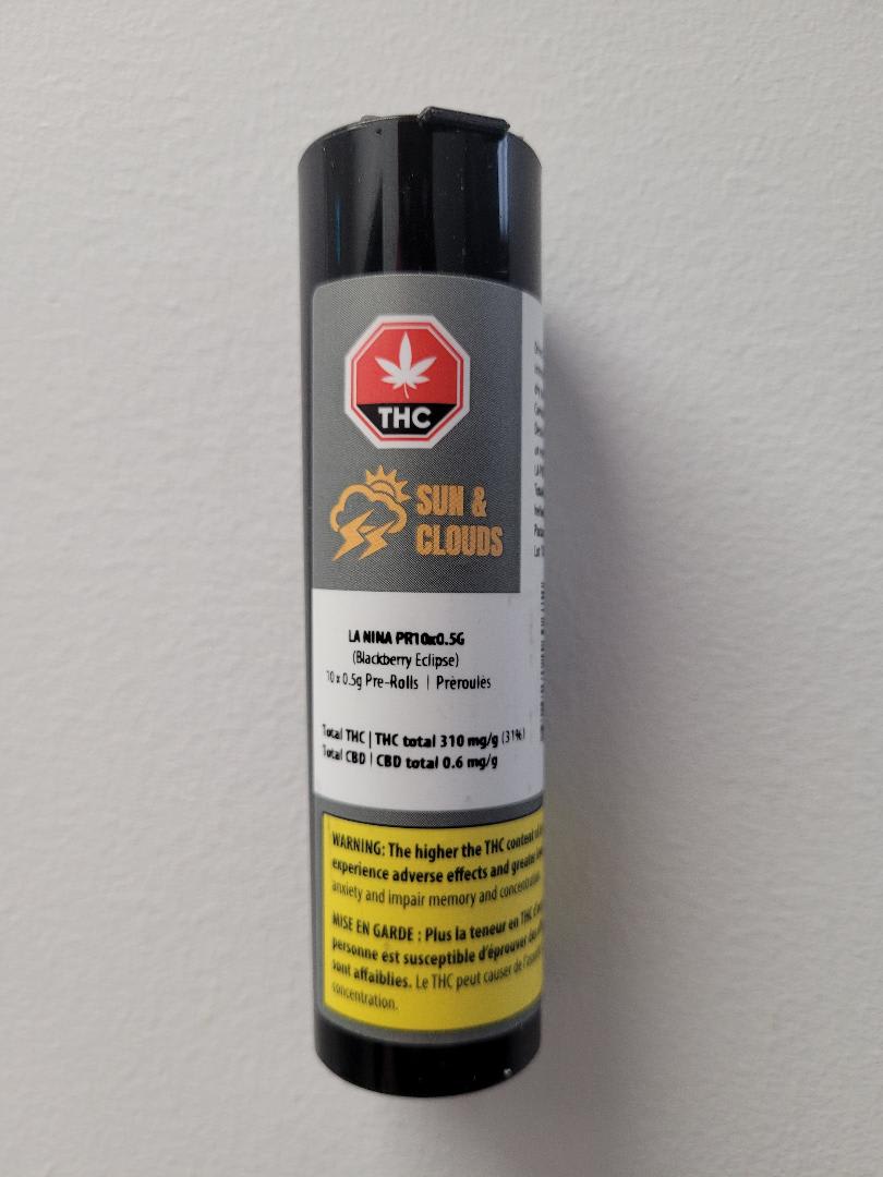 Sun & Clouds La Nina (Rotating Strains) 10X0.5g Pre Rolls