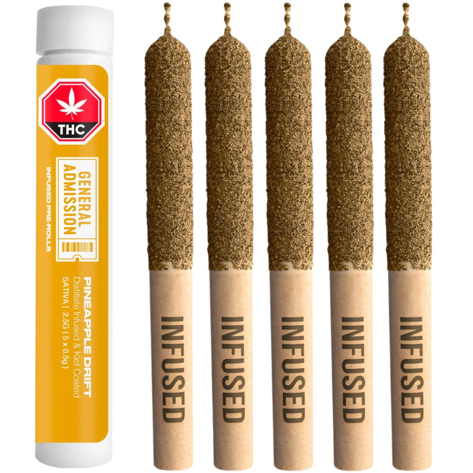General Admission - GENERAL ADMISSION - PINEAPPLE DRIFT DISTILLATE INFUSED 5x.5g Main Image