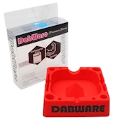 Ashtray - Silicone - DabWare 5" Square - Red