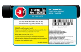 General Admission | Blue Razz Sativa | 0.95g Vape