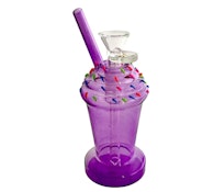 5.75" Milkshake Glass Bong - Purple