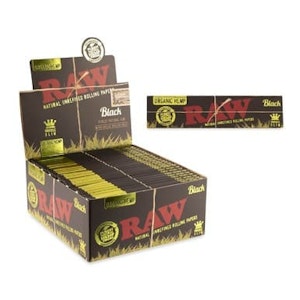 RAW - Raw Black Organic Hemp King Size Slim Rolling Paper