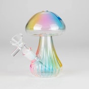 5" Magic Mushroom Glass Bong - Pink/Blue/Yellow