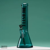 Electroplated Bong (14inch 7mm) / Castle Glass - Teal