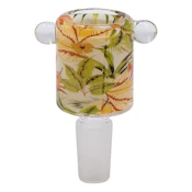 Bowl: Green Floral Glass 14mm
