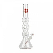 Cheech & Chong Glass - Clear Moe Money Tube Triple Donut - 16"