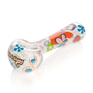 Cheech & Chong Glass - 4.5" POWER TO THE FLOWER HAND PIPE