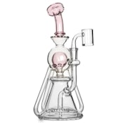 9.5" PANORAMA TRIPLE UPTAKE RECYCLER - PINK