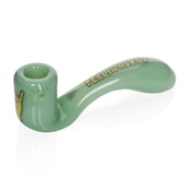 Red Eye Glass 5.5" Mint Green Feelin Horny Sherlock Hand Pipe