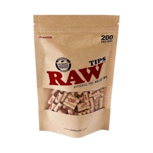 West Coast Gifts - Raw Pre-rolled Unbleached Tips / 200 Per Pack