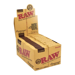 West Coast Gifts - Raw 11/4 Classic Connoisseur Rolling Papers W/Tips