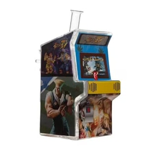 Smoke Aresenal  - 5" Retro Game Glass Water Pipe (Design A)