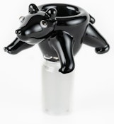 SC - 14mm Black Bear Bowl By Kent's Glass Canadian Artist
