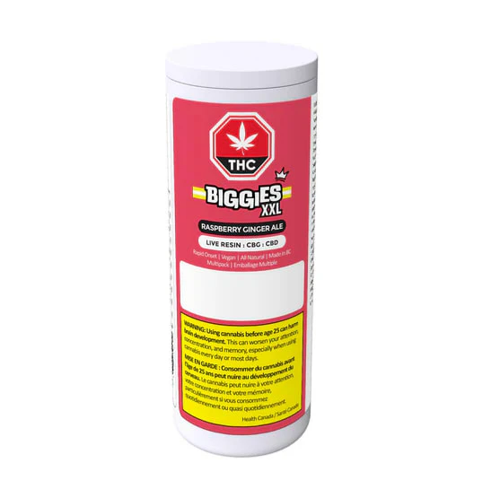 BIGGIES - Raspberry Ginger Ale Live Resin Chews Main Image