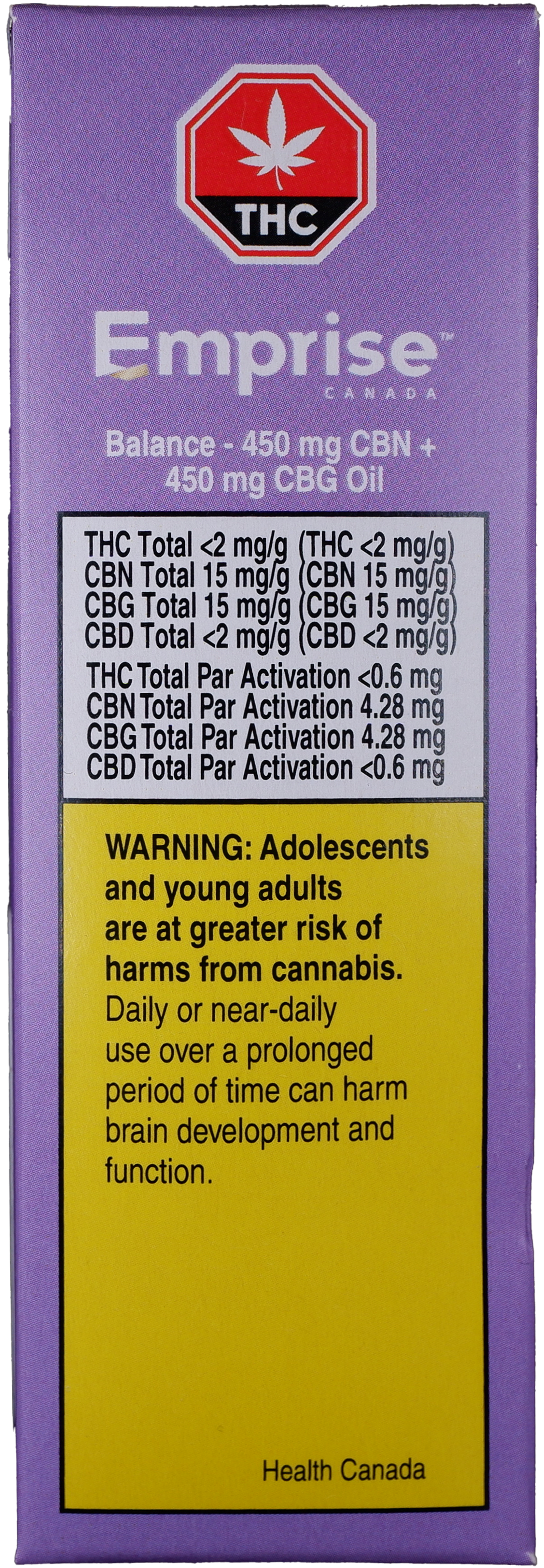 Emprise - Balance Oil 30x15:15 | 450mg CBN : 450mg CBG