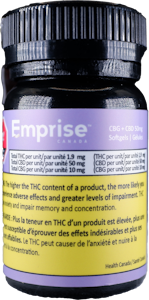 Emprise - Emprise - CBG:CBD Softgels 30x10:50 | 300mg CBG : 1500mg CBD