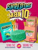 Multipack of 10 Shark Attack MAX10 Party Pack 10 x 10mg THC Soft Chews by Shred'ems