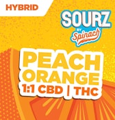 Multipack of 10 Fully Blasted Peach Orange 1:1 THC | CBD 10 x 10mg Soft Chews by Spinach