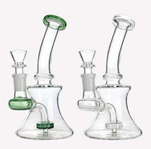Headsworld  - Clear Colour Accent Clear Bong 7 inch