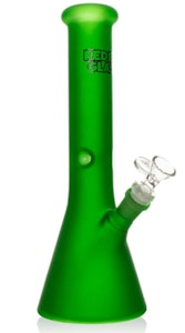 Red Eye Glass - #REG189 - Red Eye Glass 12" Frosted Beaker Bong (Green)