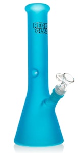 Red Eye Glass - #REG189 - Red Eye Glass 12" Frosted Beaker Bong (Blue)