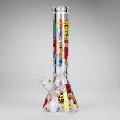 14" Mushroom Design Glass Bong - 7mm Thick with Ice Catcher