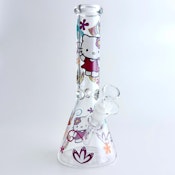 10" 5mm HK Design Glass Beaker Bong Design B