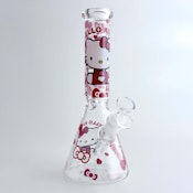 10" 5mm HK Design Glass Beaker Bong Design C