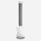 New Design 20" Stylish Designed 9mm Glow in the dark Glass Bong Black