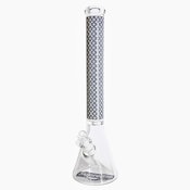New Design 20" Stylish Designed 9mm Glow in the dark Glass Bong Grey