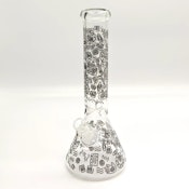 14" Glow in the dark 5mm Beaker Glass Bong C