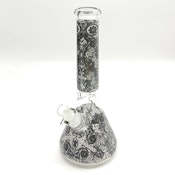 14" Glow in the dark 5mm Beaker Glass Bong D