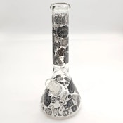 14" Glow in the dark 5mm Beaker Glass Bong E