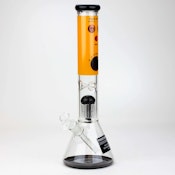THE TRAGICALLY HIP-15.5" glass water pipe with single percolator by Infyniti