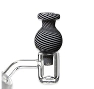 Carb Cap Swirl - Black/White