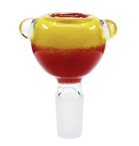 Humble + Fume - Duo Tone Pebbled Dry-Herb Bowl - 14mm - Yellow/Red