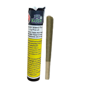 JustKush - Just Kush Vancouver Island Pink Kush (VIP KUSH) Pre-Roll - 1 X 1g