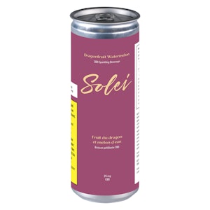 Solei - Solei - Dragonfruit Watermelon CBD Sparkling Beverage - 355ml