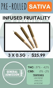 General Admission - GA - 3PK FRUITALITY INFUSED PRS