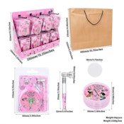 3.75'' Glass Tube Pipe with Grinder - Baked Bunny